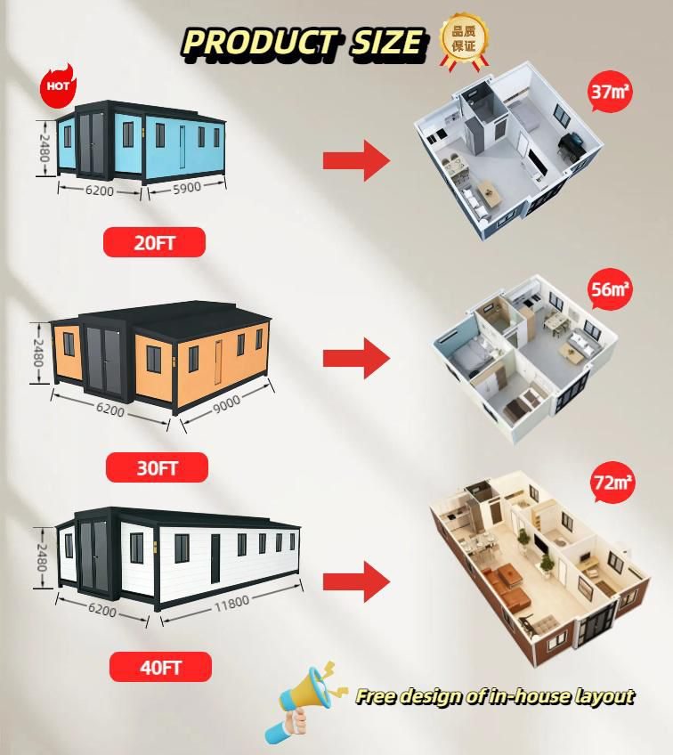 Porównanie modeli 20FT 30FT i 40FT
